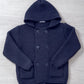 Cardigan in misto lana con cappuccio abbottonatura doppio petto e taschini