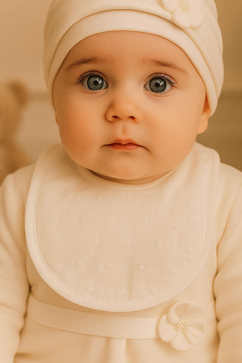 Bavetta in tela di cotone plumetis