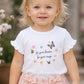 T-shirt neonata a mezza manica  in cotone con stampa