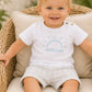 Completo 2 pezzi neonato in cotone organico