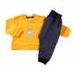 Completo 2 pezzi : Maglia in felpa garzata con stampa e pantalone in jeans elasticizzato
