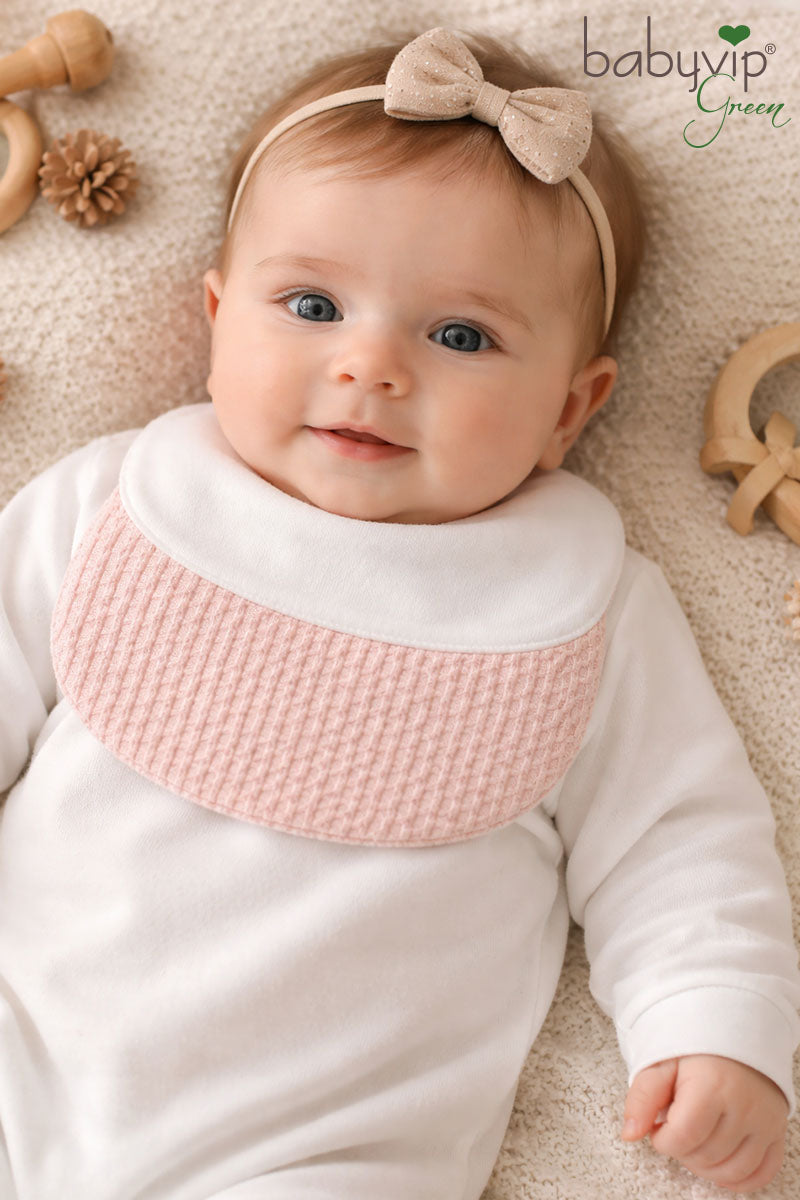 Bavetta in caldo cotone organico con inserto in cotone organico a nido d’ape