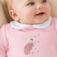 Tutina in ciniglia con ricamo orsetto e stelline