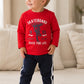 Completo: maglia in cotone con stampa e pantalone in felpa policotton con bande laterali e tasche