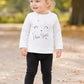 Completo: maglia in cotone con stampa e leggings effetto jeans