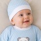 Cappellino in caldo cotone con fantasia stelline