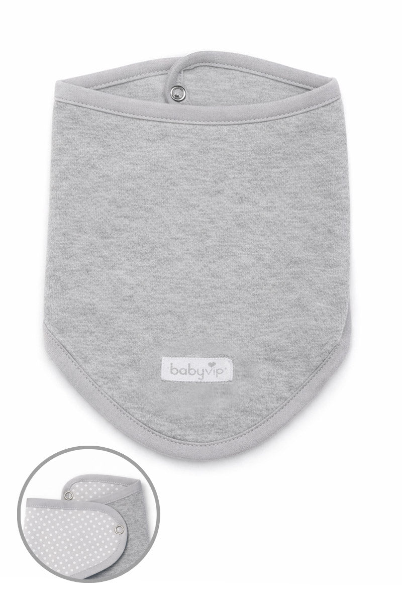 Bavaglino a bandana Babyvip in ciniglia e cotone con retro stampato