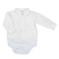 Body neonato manica lunga modello camicia con taschino