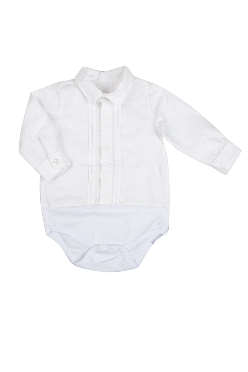 Body neonato manica lunga modello camicia