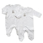 2 Tutine neonato/a in caldo cotone con stampa silver