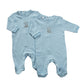 2 Tutine neonato/a in caldo cotone con stampa silver