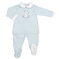 Completo 2 pezzi in jersey con ricamo orsetto