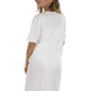 Camicia da notte clinica aperta davanti mezza manica
