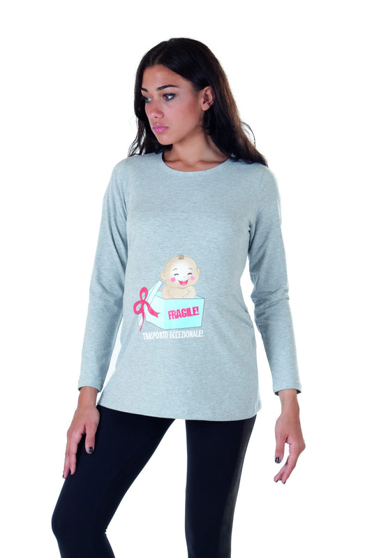 Maxi t-shirt  premaman manica lunga