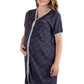 Camicia da notte clinica aperta davanti mezza manica