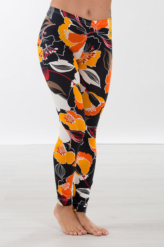 Leggins a fantasia (motivo floreale)