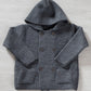 Cardigan in misto lana con cappuccio abbottonatura doppio petto e taschini